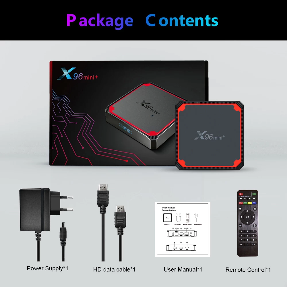 X96Mini Newest Chinpset Amlogic S905W4 Android 9.0 Quad Core TV Box with Amlogic Dual Band WiFi