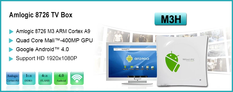 Google TV Box Android 4.0.4 media player  android tv box M3H