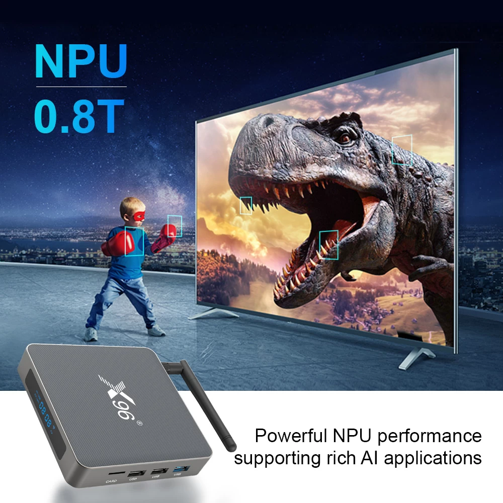 X96 X6 Rockchip RK3566 Quad Core Android 11 8K HDR Dual WiFi 2T2R Set Top Box
