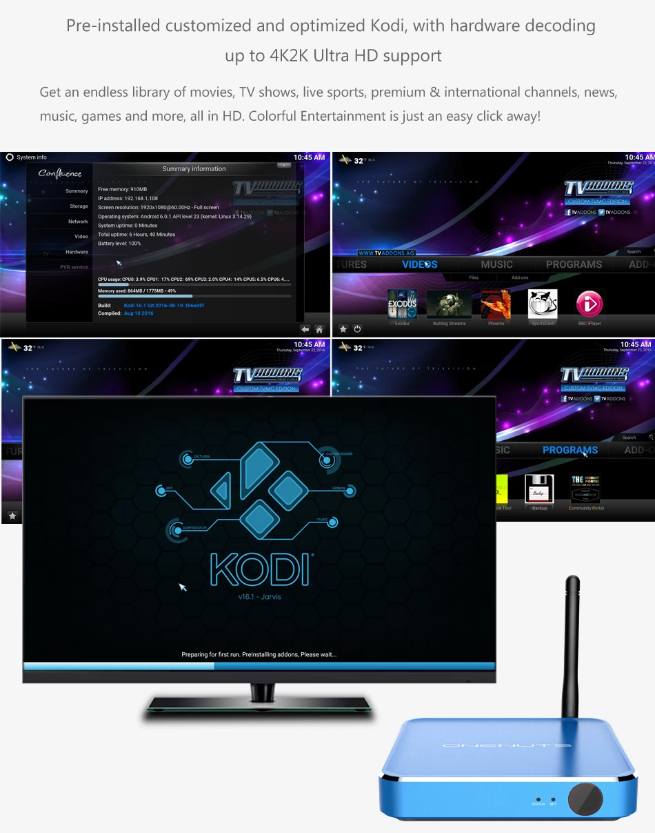 Installing Kodi on Android TV Box PVR Media Player with HDMI input