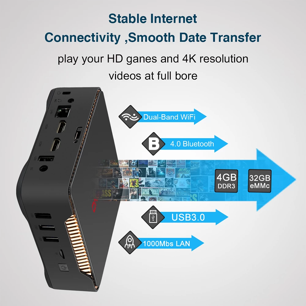 Onenuts Nut 5 Intel Mini PC Apollo lake Windows 10 64-bit Support 4K SATA MSATA Dual HDMI Mini Computer