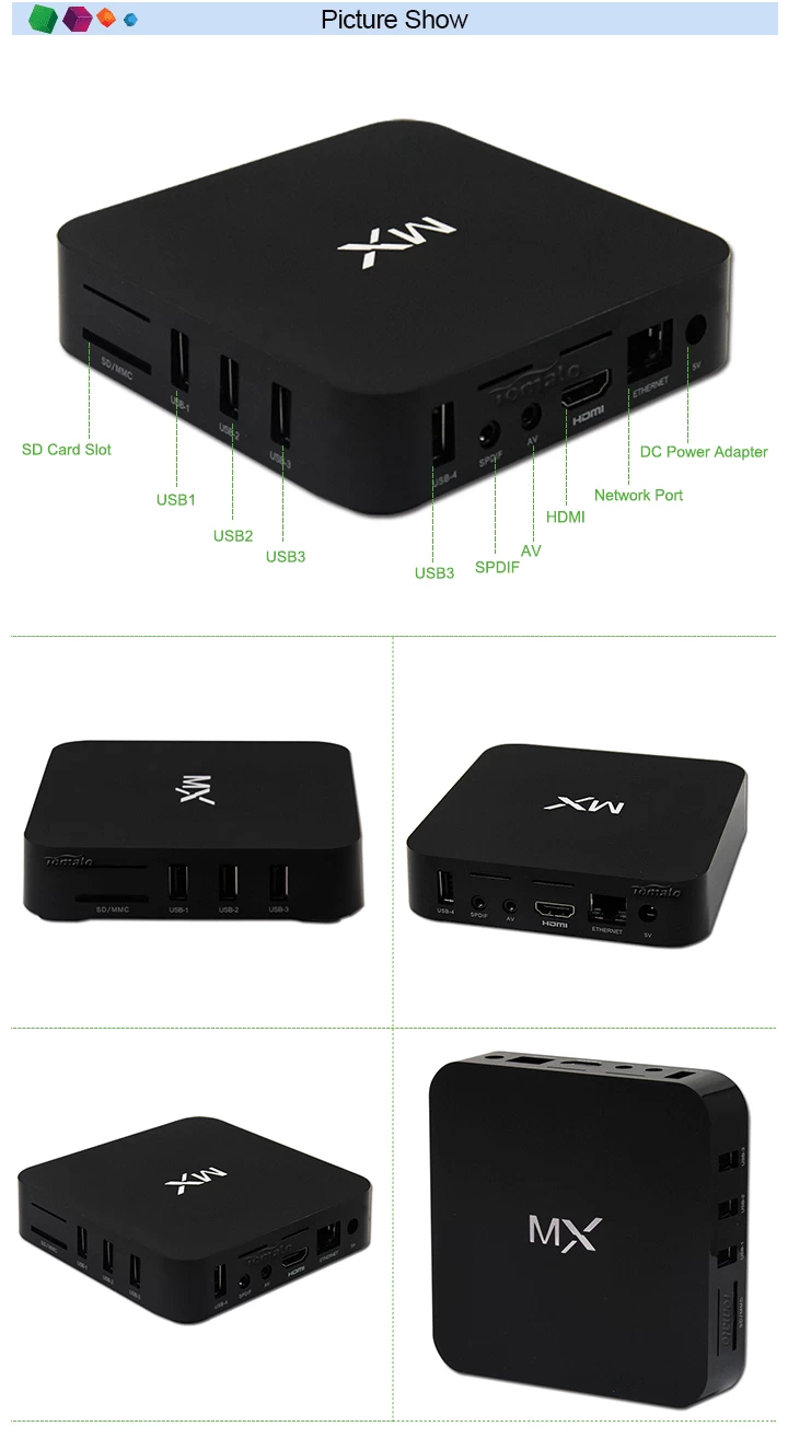 Smart Android TV BOX Amlogic8726 Dual Core MX xbmc tv receiver MX