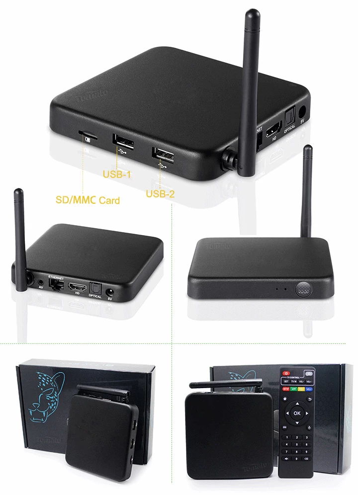 Amlogic TV Box Support Remix with 1000M Etherent