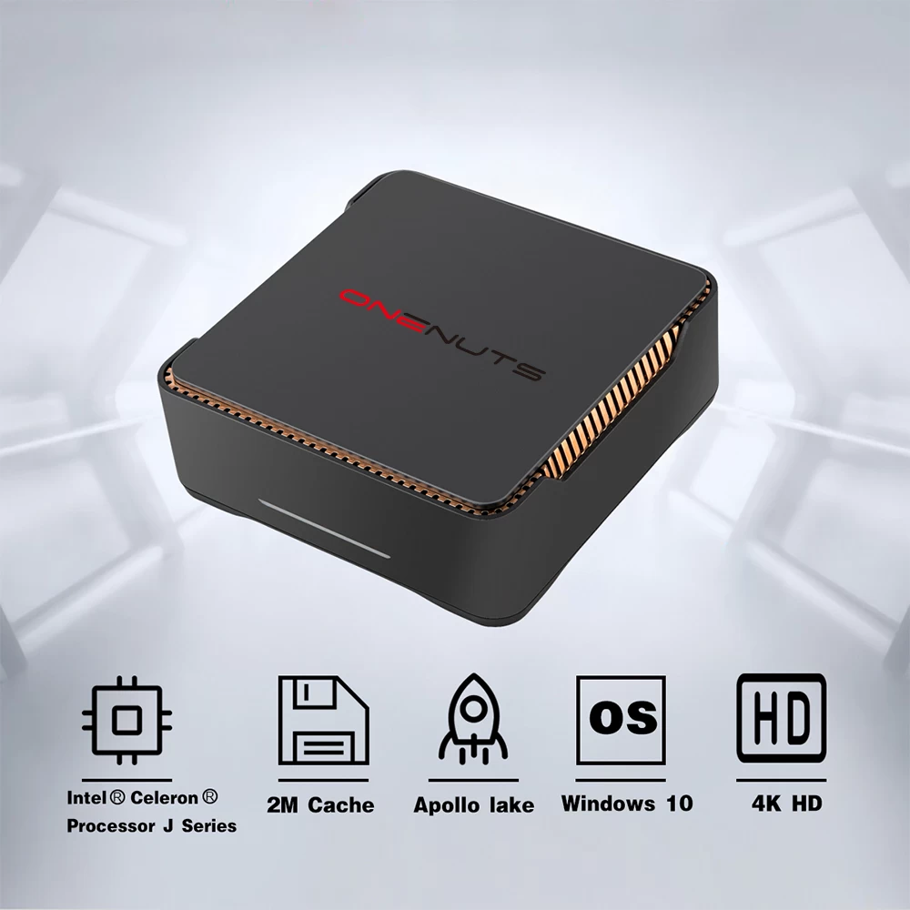 Onenuts Nut 5 Intel Mini PC Apollo lake Windows 10 64-bit Support 4K SATA MSATA Dual HDMI Mini Computer