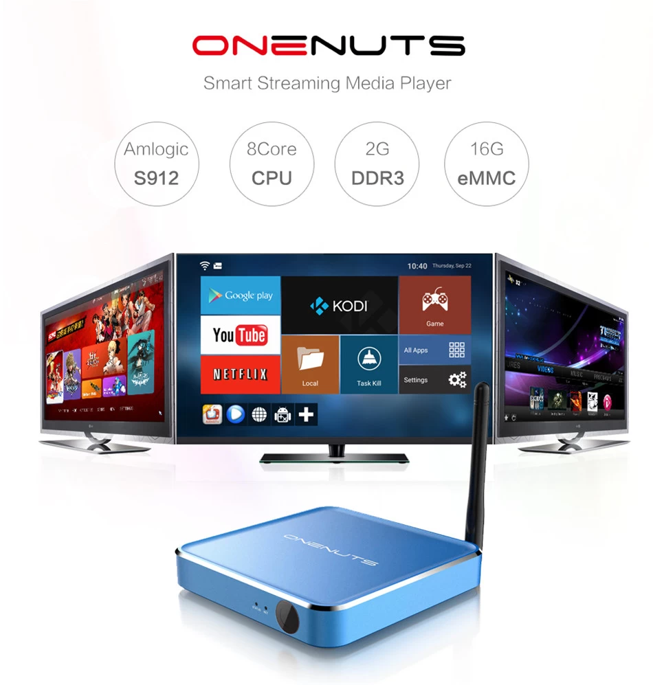 Android TV Box with Android 6.0, Android TV Box wholesales,Onenuts Nut 1 Blue