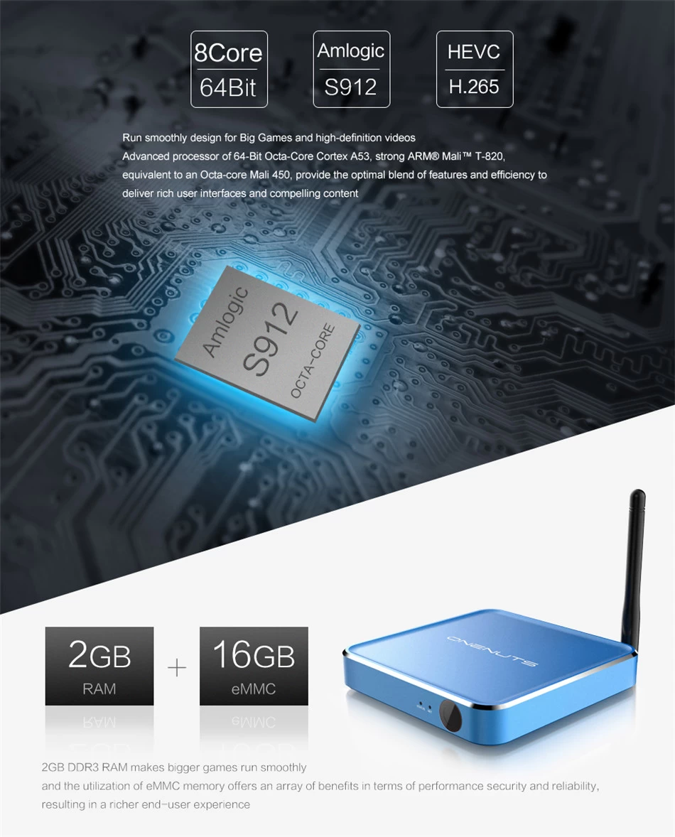 Network Media Player, New Android TV Box with Android 6.0