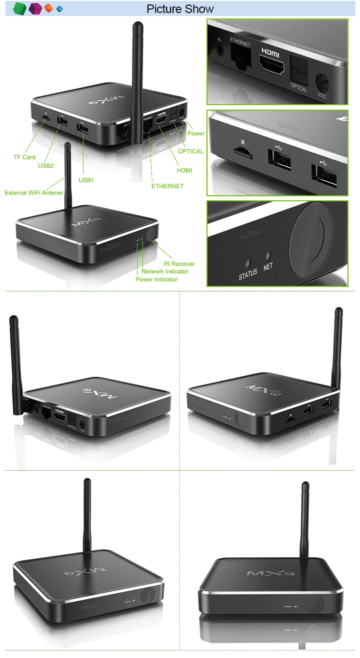 Smart Android TV Box Google Android 4.4 XBMC Streaming Player MXQ2