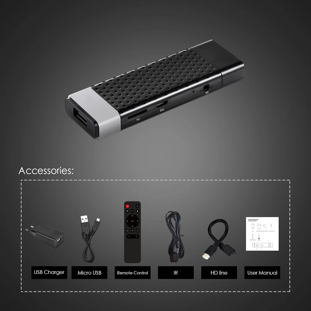 Android Mini PC Quad Core TV Stick