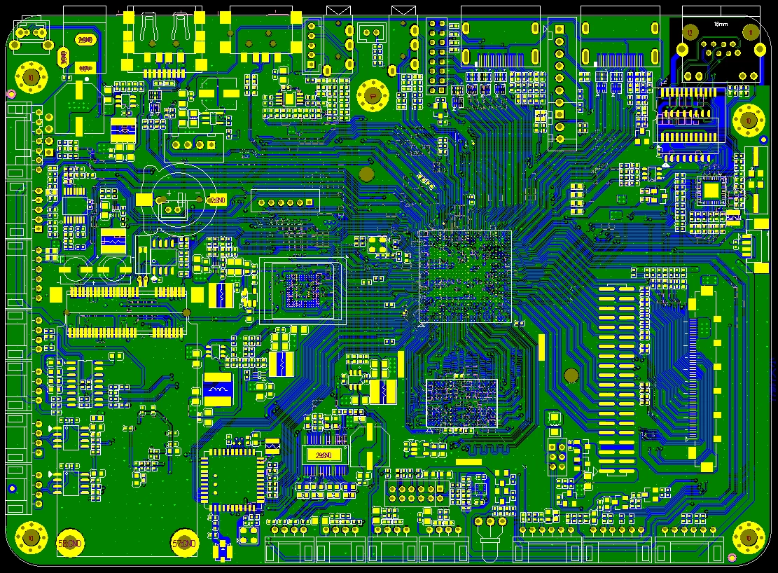 Integrierte Karte des Amlogic T972 Multimedia Network Player-LCD-Treibers