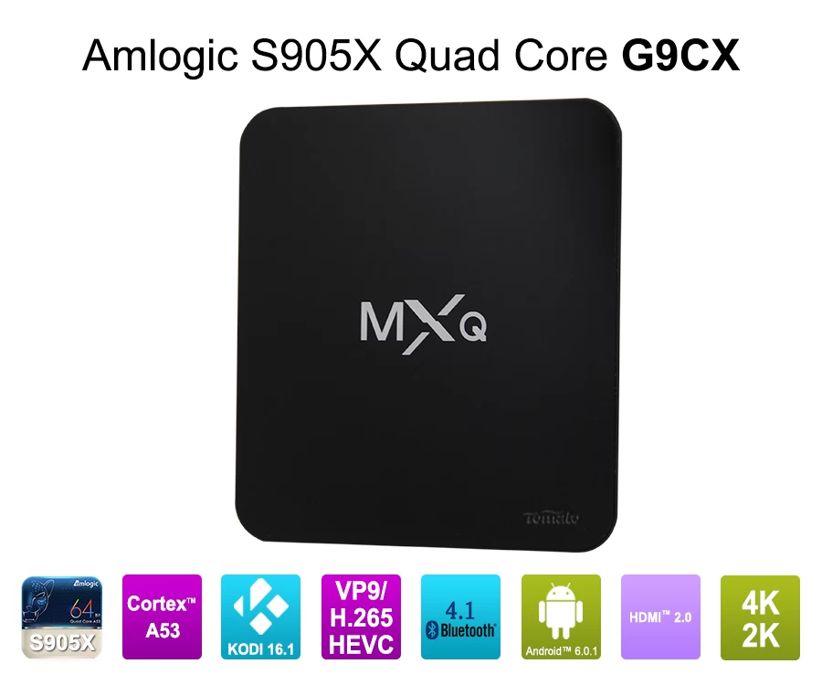 Android 6.0.1 Quad-Core Android TV Box OTT Amlogic S905x Smart TV Box G9Cx