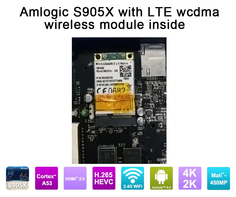 Андроид TV КОРОБКА с 3G / 4G LTE WCDMA беспроводной модуль построен в, андроид TV КОРОБКА с 3G / 4G андроид TV BOX WCDMA SIM-карты слот 4G / 3G ключ