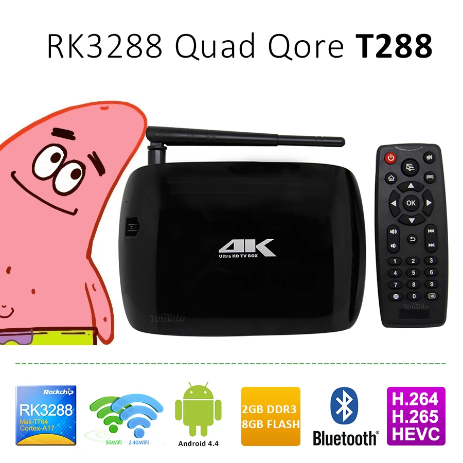 Android TV Box RK3288 Quad-Core Mali-T764 T288