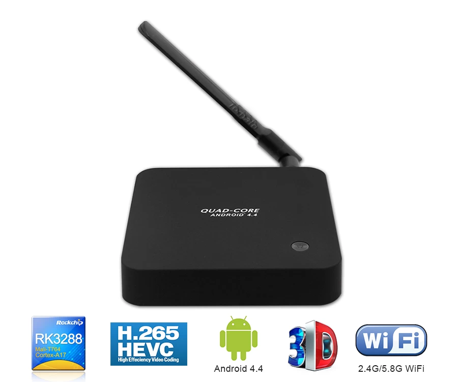 Full HD Media Player mit Bluetooth 4.0 2.4G/5.8G Wifi TV Box Q8