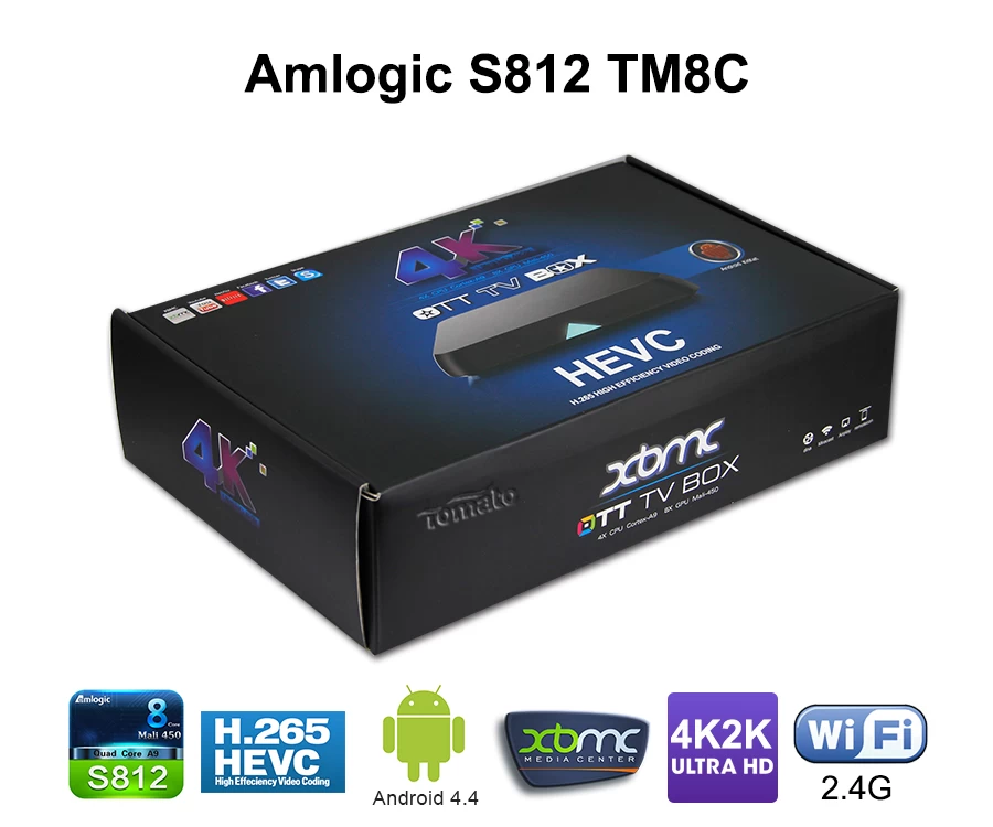 谷歌电视盒支持 4K2K 1 GB RAM 8 GB ROM Android 4.4 迷你 PC TM8C