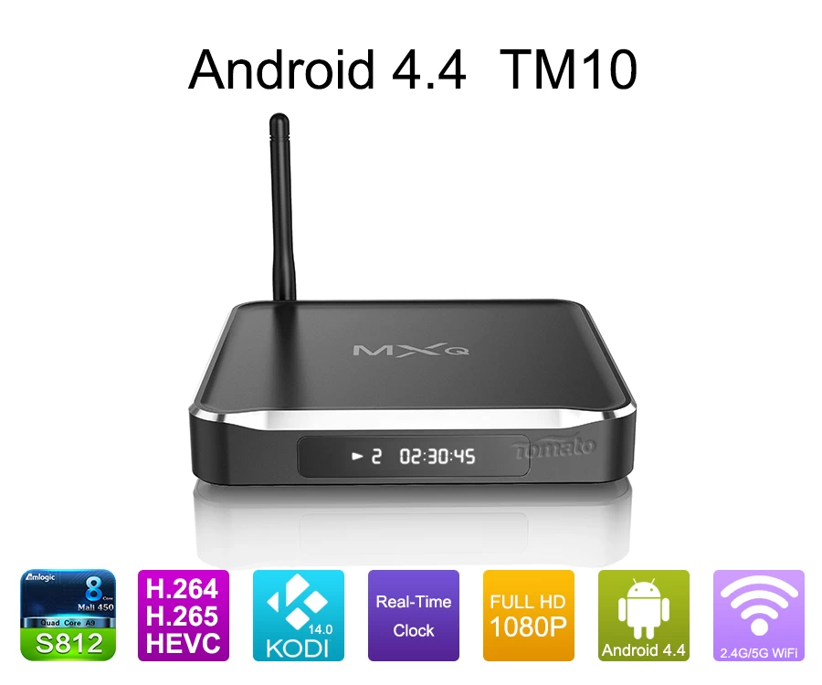 M10 电视盒 2016年热门产品 OTT 电视盒安卓 4.4 OTA 4k2k 科迪 15.2 预装晨 S812 电视盒 TM10