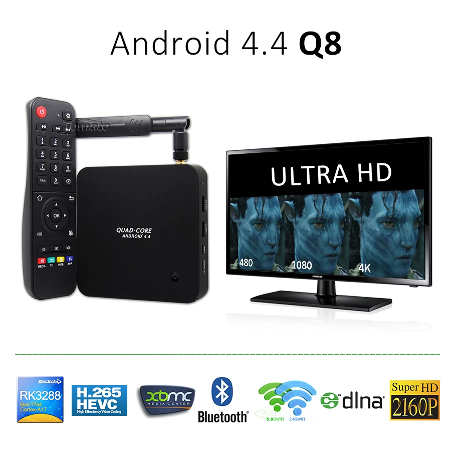 Tv Box Smart TV HD 1080P Android Google Quad Core 1/8 BT Wifi 4 USB -  TechPrint SAC