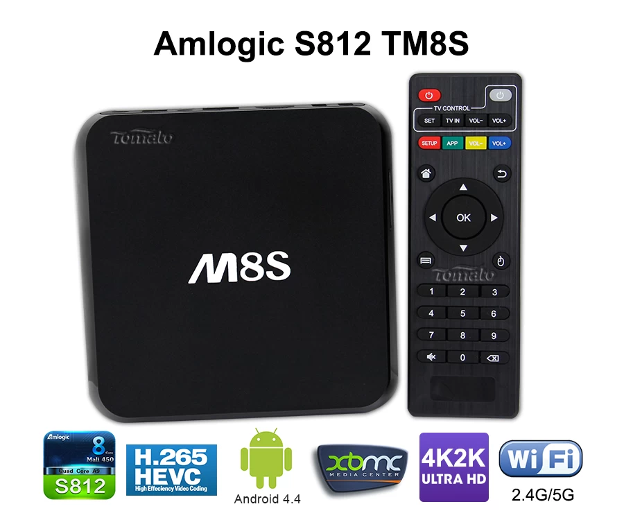四核心电视盒晨 S812 双频 Wifi Android 电视盒 TM8S