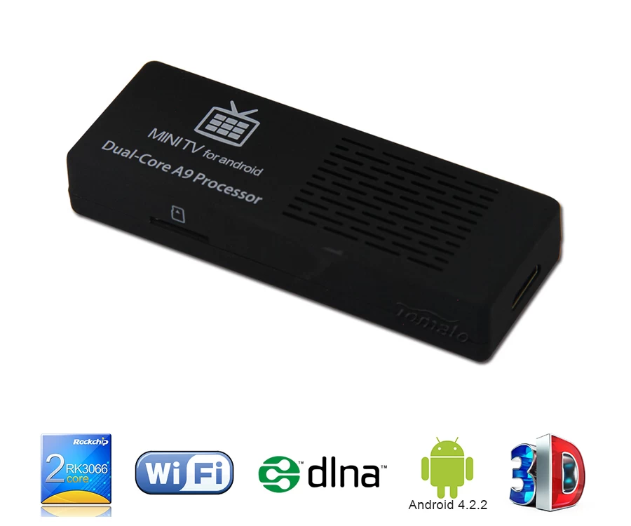 Smart Tv Box Support true HD 1080p Double plaque 4.2.2 Android tv box MK808B de refroidissement
