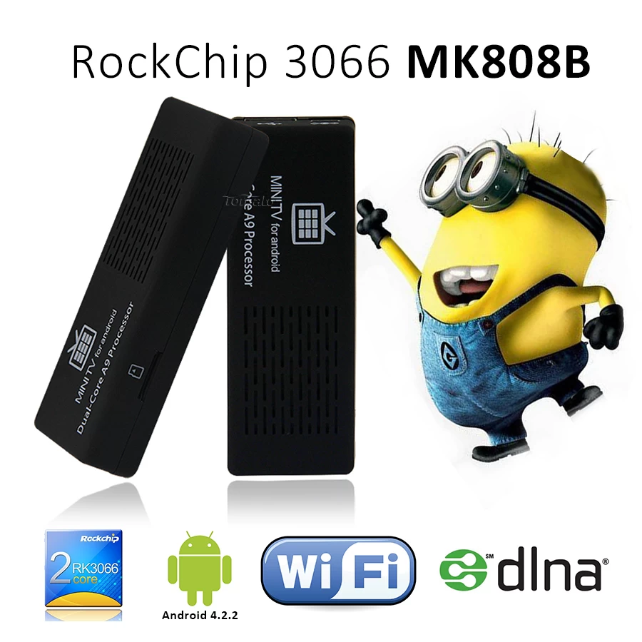 Смарт-андроид tv коробка RK3066 двухъядерный 1.6 ГГц Cortex A9 андроид 4.2.2 Телевизор box MK808B