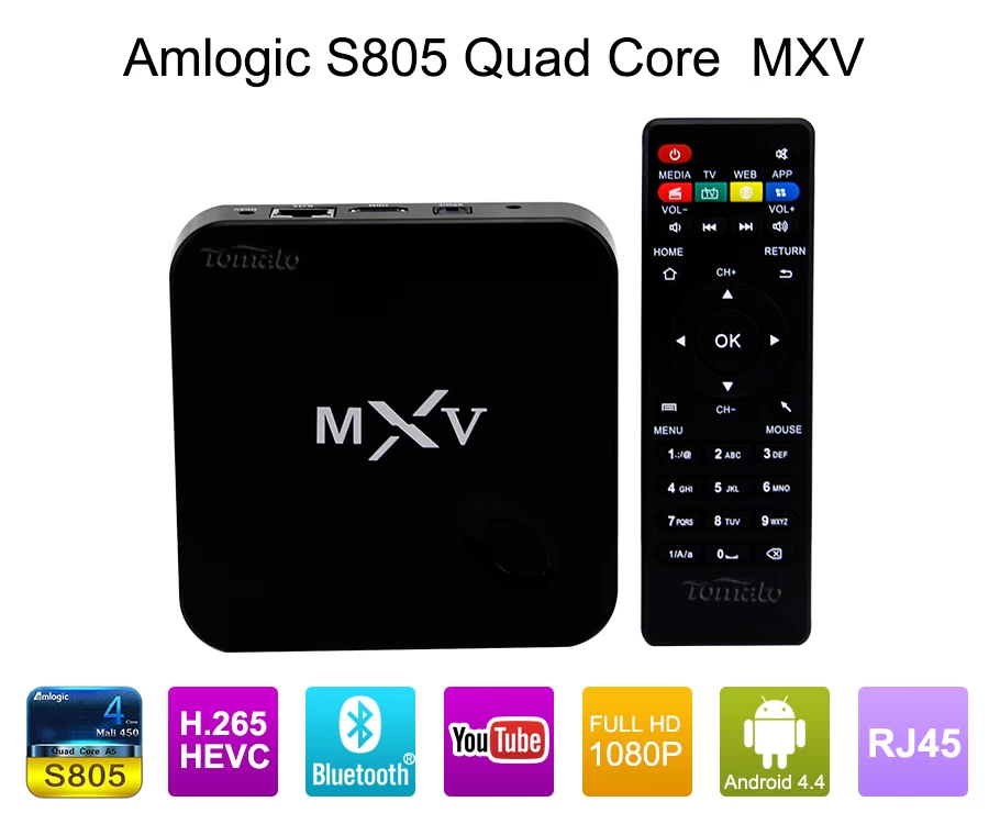 智能电视盒安卓科迪 15.2 智能 Android 电视框四芯 Wifi MXV S805 四核心奥特电视盒