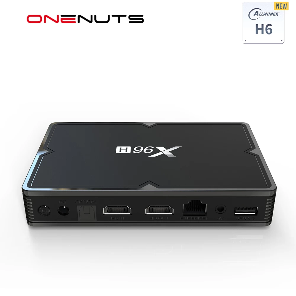 X96H Android 9.0 مع إدخال HDMI Allwinner H603 رباعي النواة 64 بت ARM Quad Core 4GB 32GB 6K4K TV Box