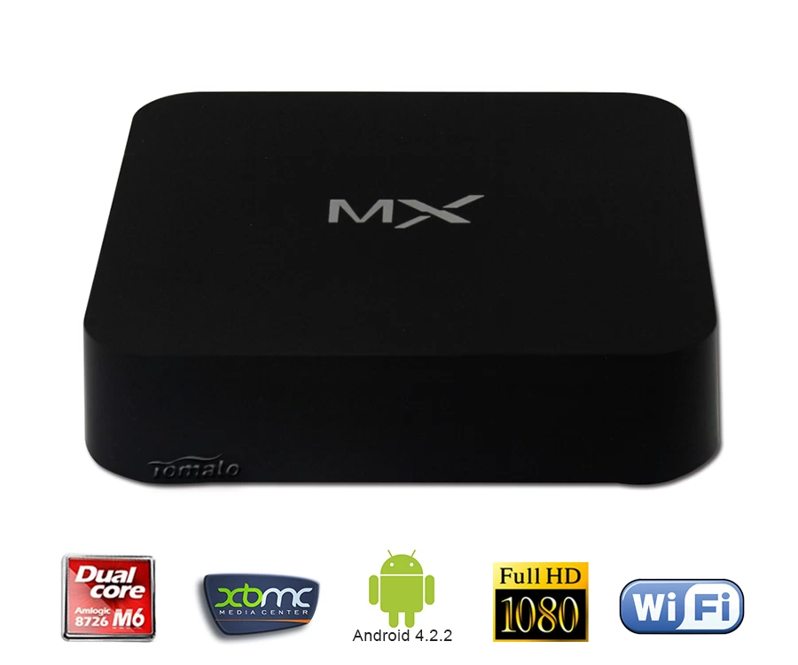 Soutien de 1 Go/8 Go de XBMC TV Box développez mémoire pleine hd media player MX