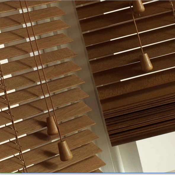 Finger jointed slats blinds wholesales,Ready made Wooden blinds on sale