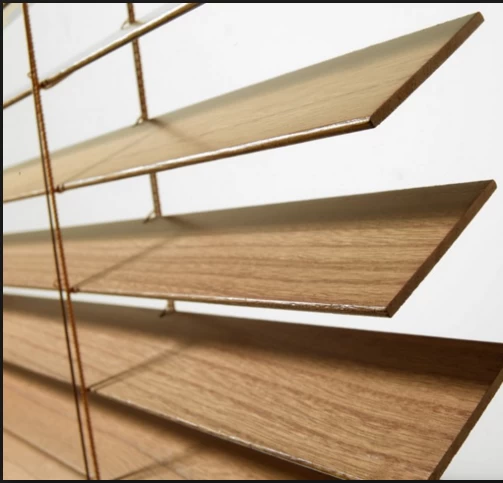 Horizontal wooden blinds