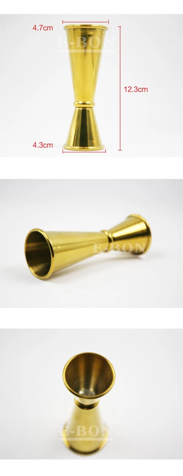 Stainless Steel Gold-plated Jigger