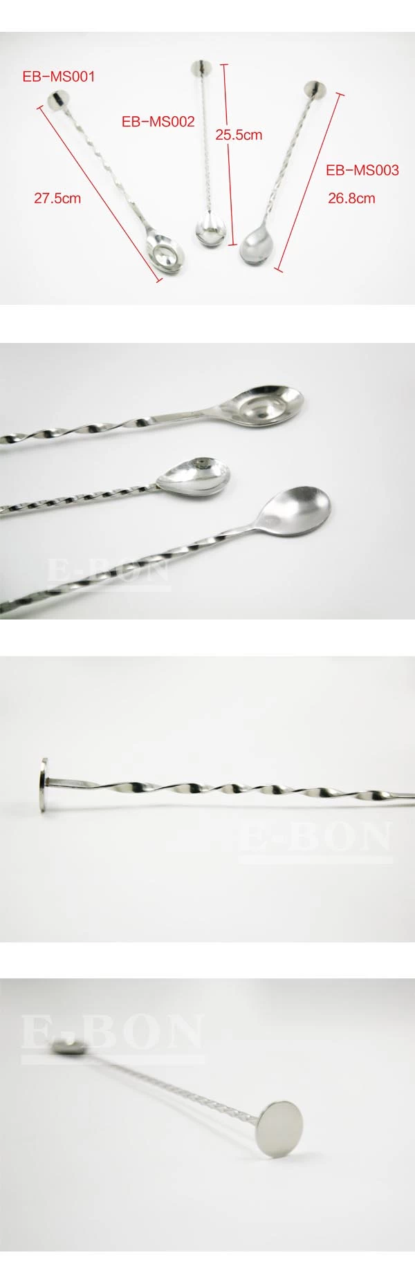 Stainless Steel Twisted Mixing Spoon