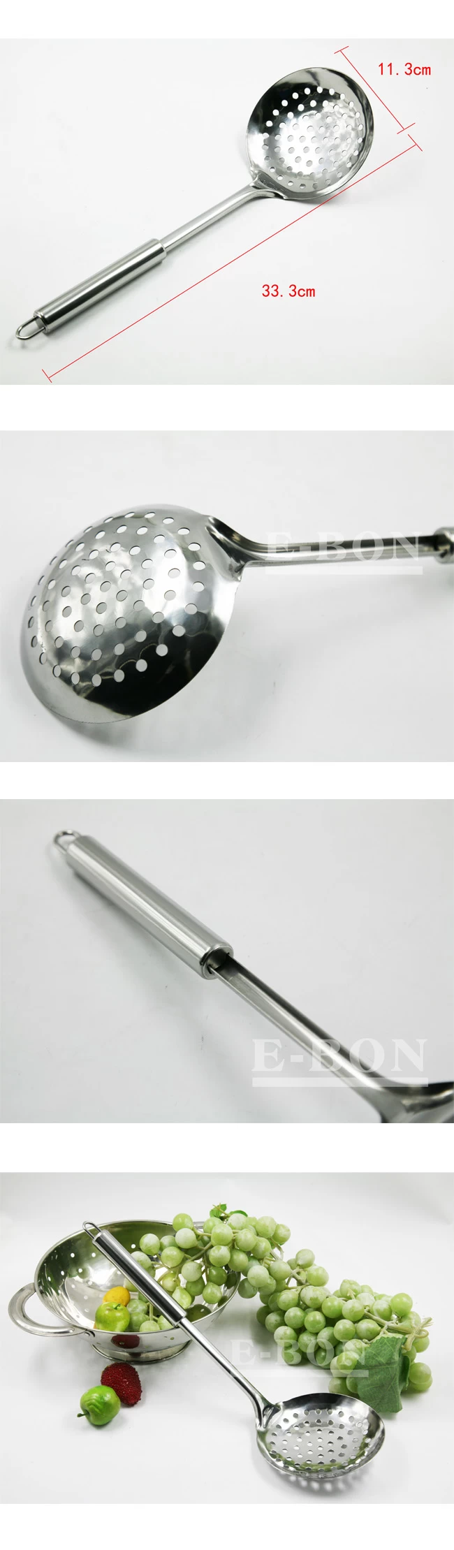 Stainless steel colander spoon
