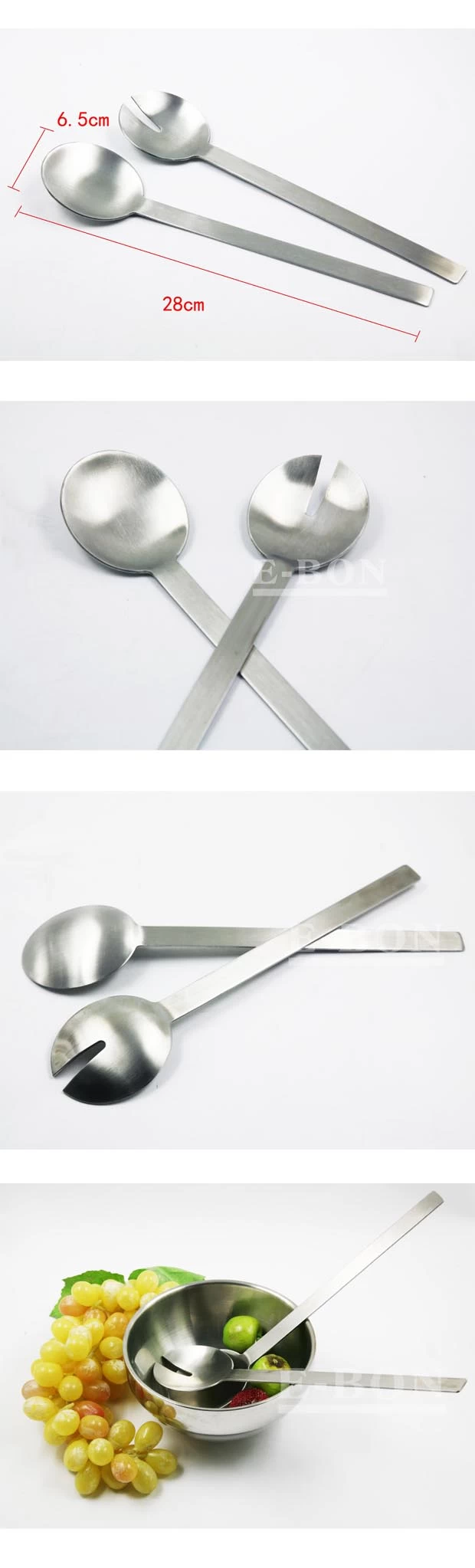 Stainless steel salad spoon