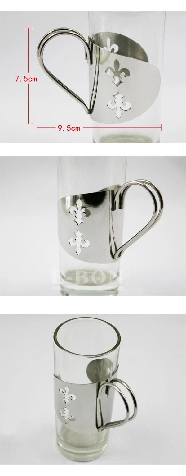 stainless steel glass cup metal holder