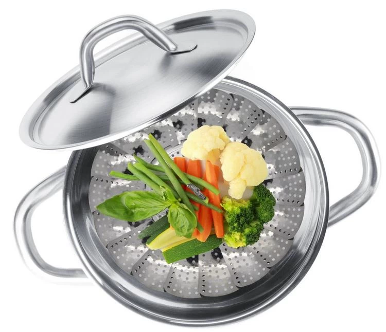 100% Stainless Steel Premium Vegetable Kitchen Deluxe Steamer Basket
