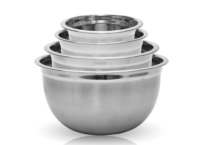 4 Pcs High Quality Stainless Steel Mixing Bowls Set - Set of 4