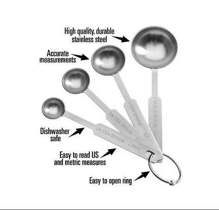 Accurate Spoons Stainless Steel Measuring Spoon Set