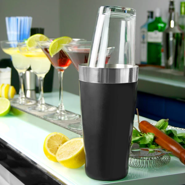 Black Boston Cocktail Shaker