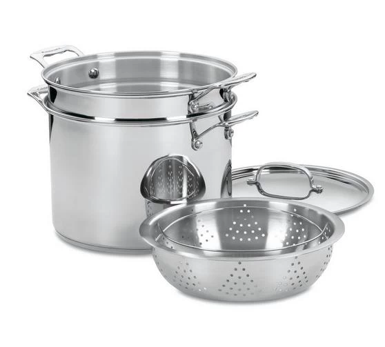 Chef's Classic Stainless 4-Piece 12-Quart Pasta/Steamer Set