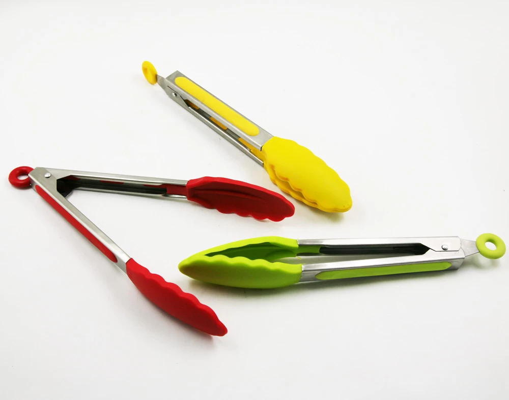 Colorful Stainless Steel Food Tong Silicone Tongs EB-KA73