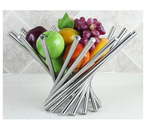 Creative Stainless Steel Rotation Fruit Bowl/Fruit Basket/Fruit Stand/Fruit Holder