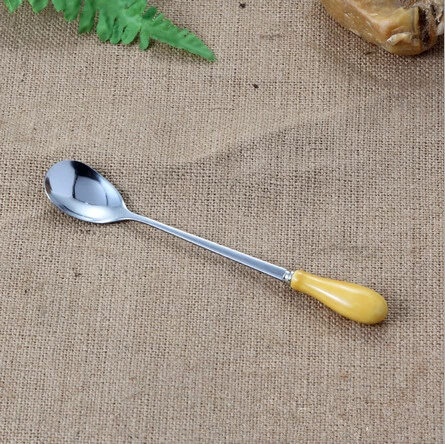 Cute Ceramics Handle Stainless Steel Spoon