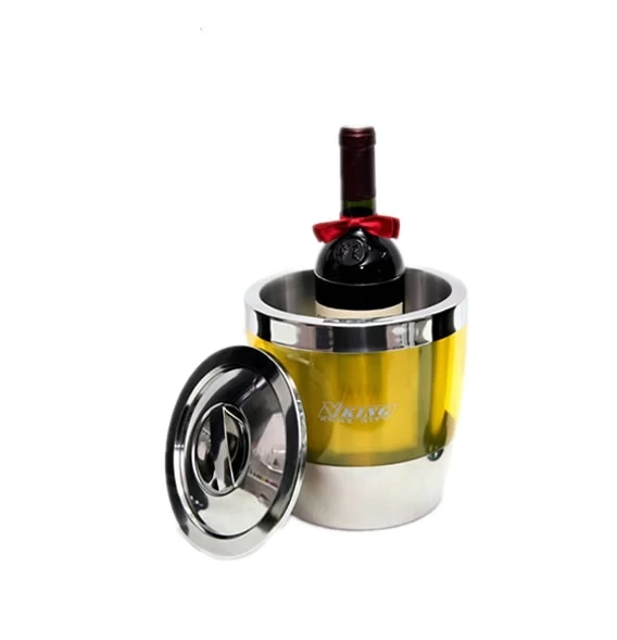 Double Wall 18/8 Stainless Steel Champagne Beer Bucket 2.8L