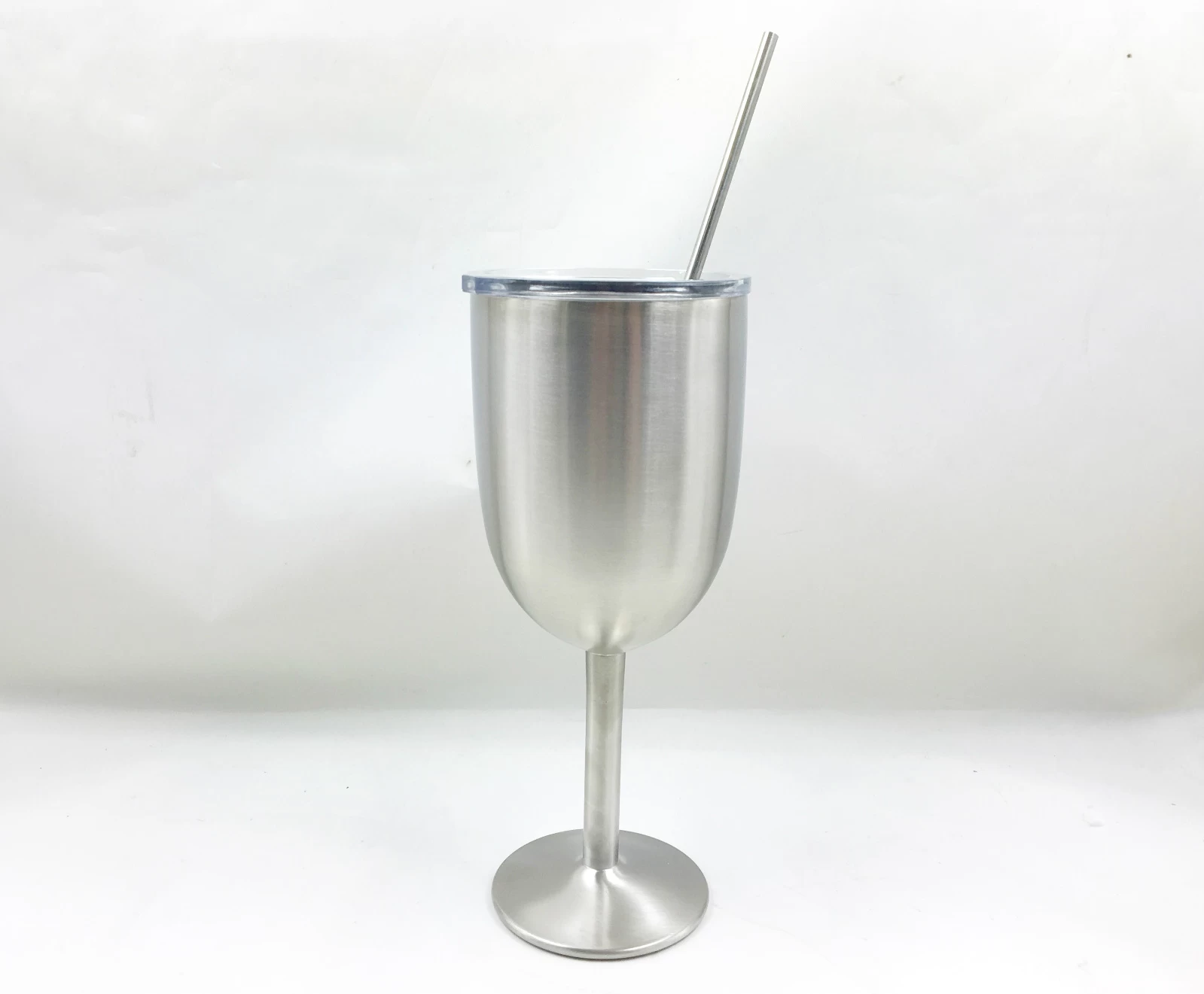 Best housewares doudle Wall Stainless Steel Wine Goblet with PP lid