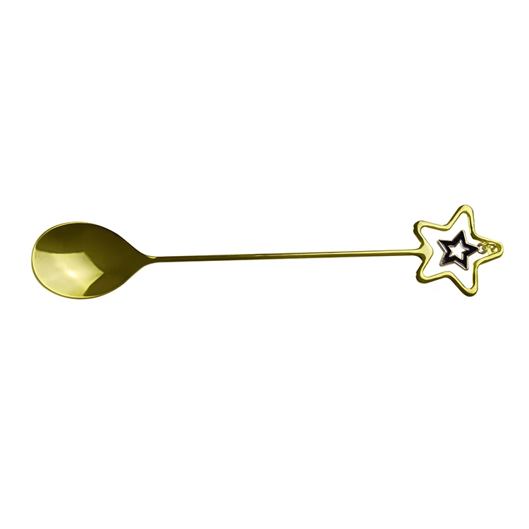 Durable Star Shape Gold Spoon