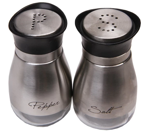 Elegant Designed 4 Inch High Grade Stainless Steel Salt and Pepper Shakers