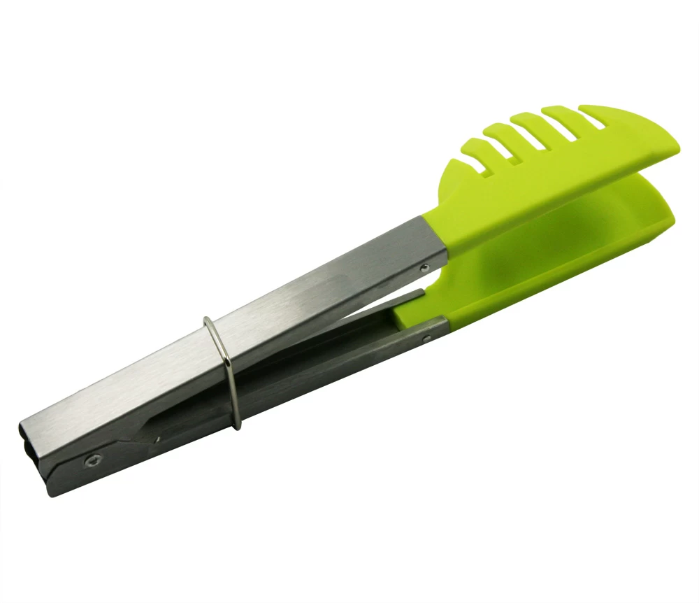 Green Stainless Steel Tong with Silicone Food Tongs EB-KA69