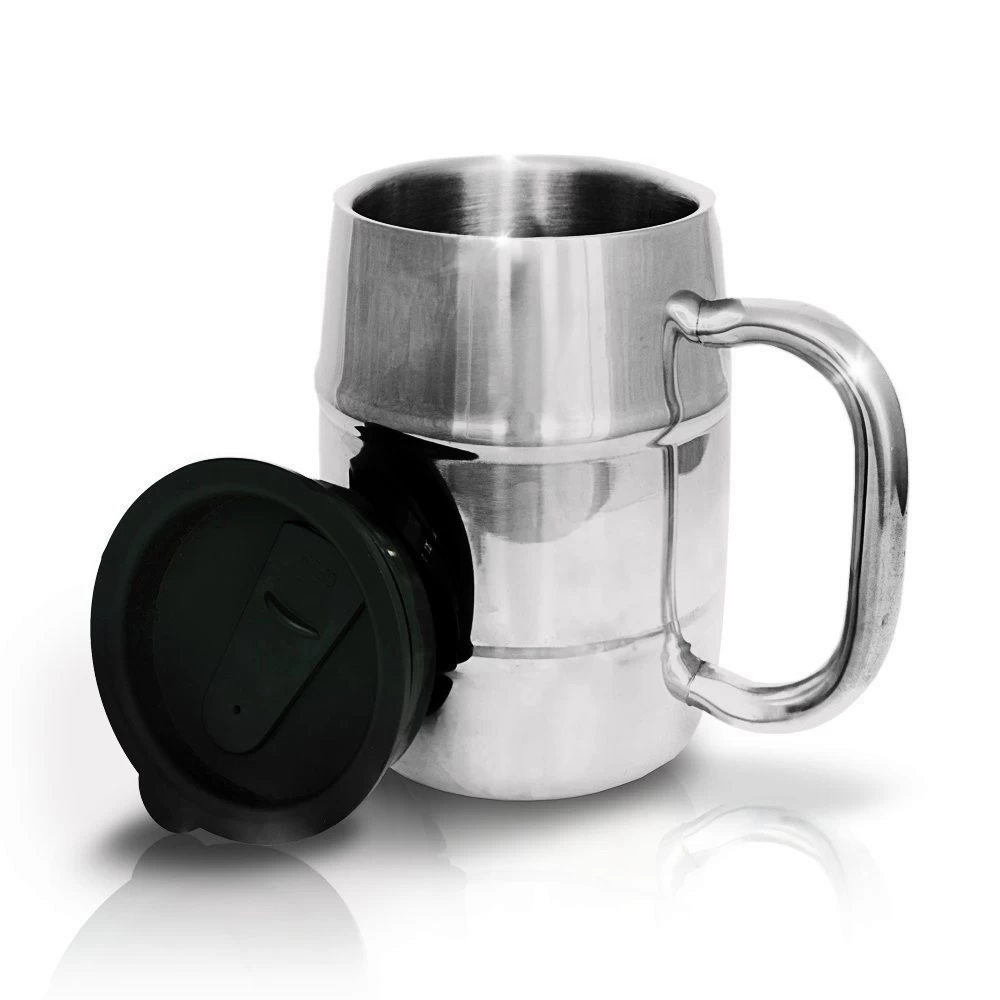 Hot Sale Stainless Steel Double Wall  Insulated Coffee Mug With Pkastic Lid