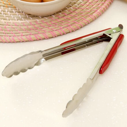 Locking Tongs Stainless-Steel with Silicone Handle for Cooking Grilling and Serving