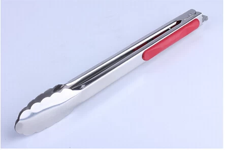 Locking Tongs Stainless-Steel with Silicone Handle for Cooking Grilling and Serving