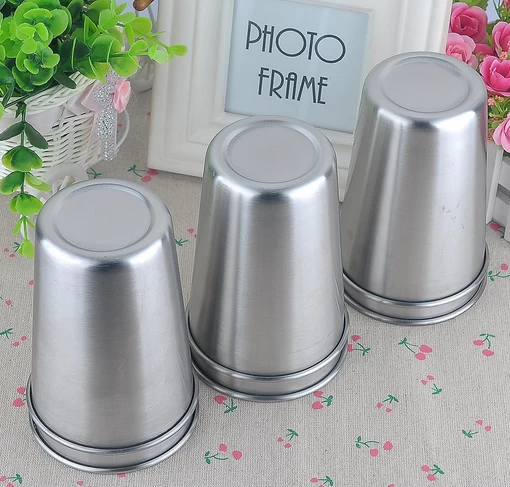 Set of 6 Stainless Steel Camping Cups